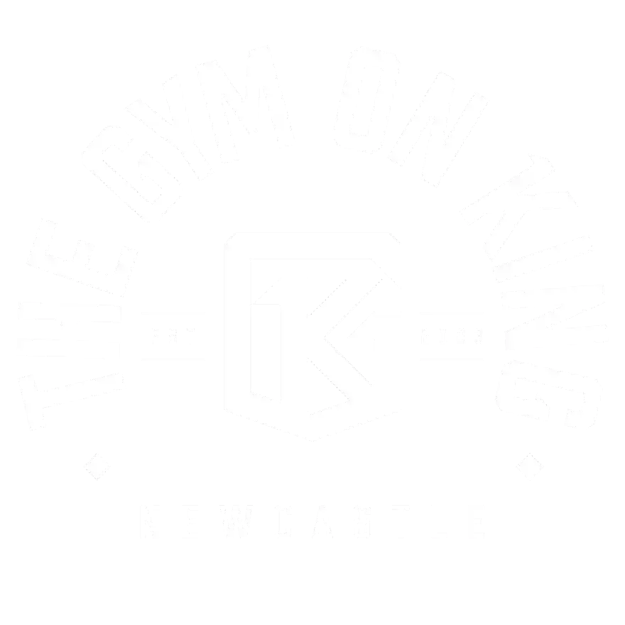 Gym on King White Logo