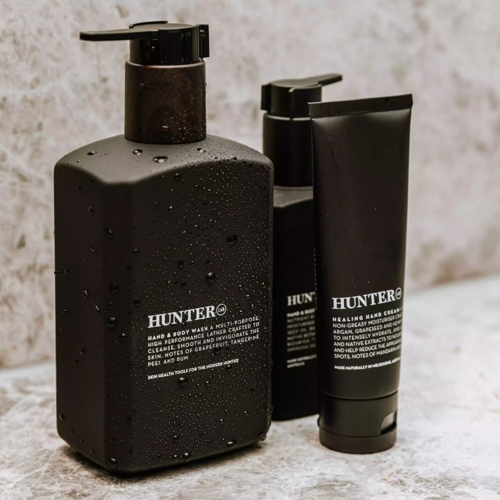 hunter lab skincare products available at our gym